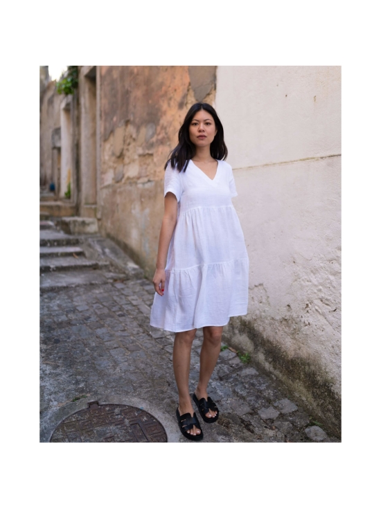 Nakoa - Pellava Kerrosmekko, Vanilla - VALKOINEN - photo 2 Nakoa - Pellava Kerrosmekko, Vanilla - VALKOINEN | Stockmann - photo 2