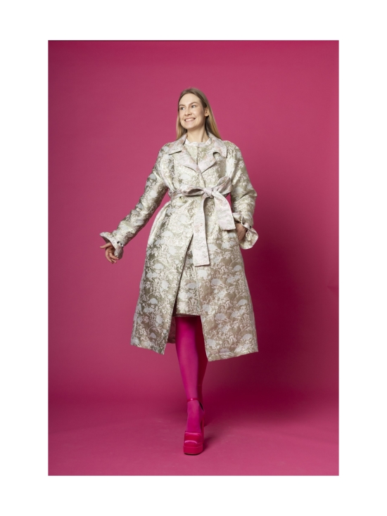 Miia Halmesmaa - BROKADITAKKI, VAALEANPUNAINEN MINTTU - VAALEANPUNAINEN | Stockmann - photo 1