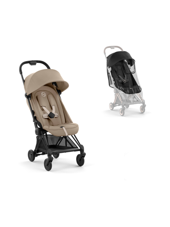 CYBEX - Cybex Coya matkarattaat ja sadesuoja (Matte Black) - COZY BEIGE | Stockmann - photo 2