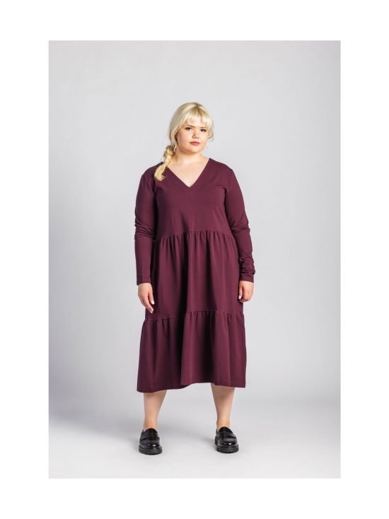 Nakoa - Amélie Dress kerrosmekko, Burgundy - BURGUNDY | Stockmann - photo 2