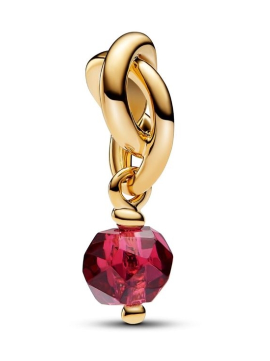 Pandora - 14k Gold-plated dangle with true red crystal | Stockmann - photo 4