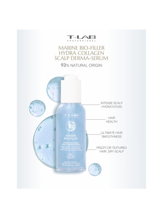 T-LAB Professional - Marine Bio-Filler Hydra Collagen Scalp Derma-Serum -kosteuttava hiuspohjaseerumi 60ml | Stockmann - photo 2
