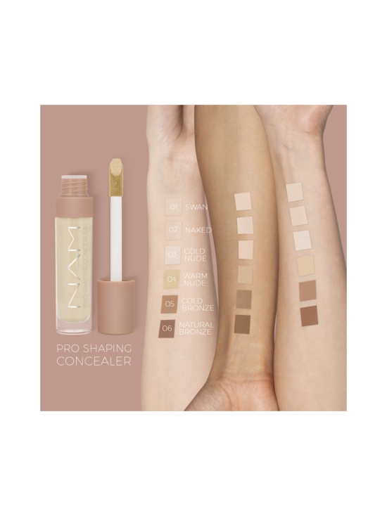 NAM - Pro Shaping Concealer -runsaspigmenttinen peiteväri 6ml - 01 SWAN | Stockmann - photo 4
