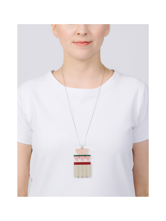 YO ZEN - Art Deco -kaulakoru, printattu koivu - MULTI - photo 2 YO ZEN - Art Deco -kaulakoru, printattu koivu - MULTI | Stockmann - photo 2