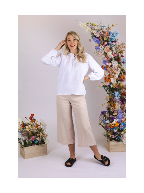 Nakoa - Culottes pellavahousut, Sandshell - SANDSHELL (NUDE) | Stockmann - photo 2