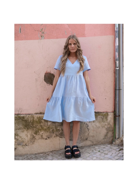 Nakoa - Pellava Kerrosmekko, Sky Blue - VAALEANSININEN | Stockmann - photo 10