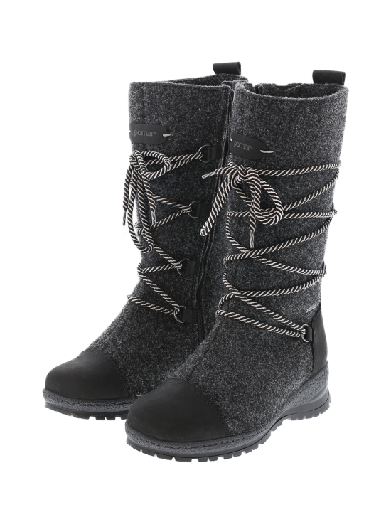 Pomar - SAANA Naisten XW GORE-TEX® huopasaapikkaat - GRANIT FELT/BLACK WAXY LEATHER | Stockmann - photo 4