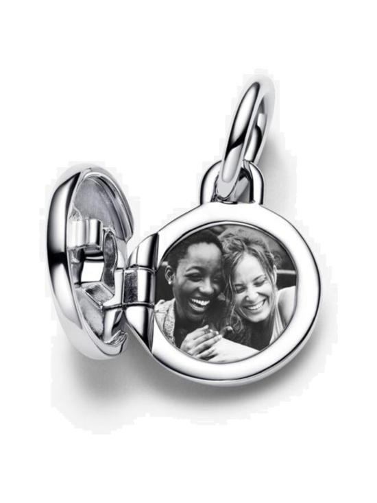 Pandora - Avattava ja kaiverrettava medaljonki -riipushela Key hole engravable locket sterling silver dangle with clear cubic zirconia Sterling silver  Cubic Zirconia Clear 793066C01 | Stockmann - photo 2