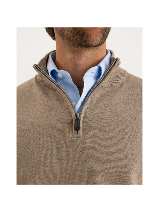 Berkeley - Brockton Halfzip -puuvillaneule - BEIGE | Stockmann - photo 3