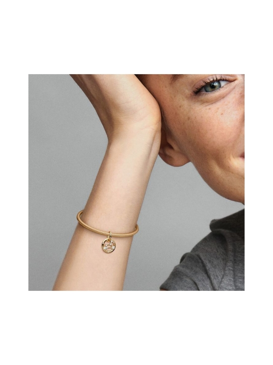 Pandora - Leijona-riipushela Leo zodiac 14k gold-plated dangle with clear cubic zirconia Leo Zodiac Dangle Charm 762725C01 | Stockmann - photo 3