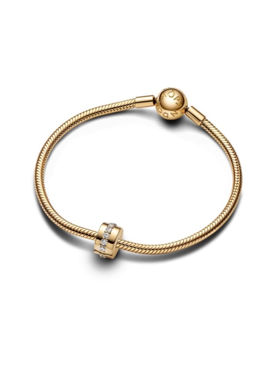Pandora - 14k Gold-plated clip with clear cubic zirconia | Stockmann - photo 4