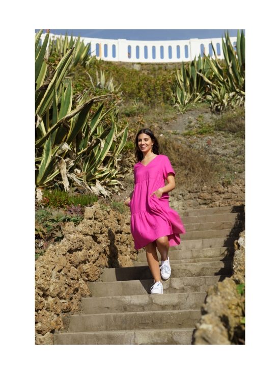 Nakoa - Pellava Kerrosmekko, Candy Pink - CANDY PINK (PINKKI) | Stockmann - photo 3