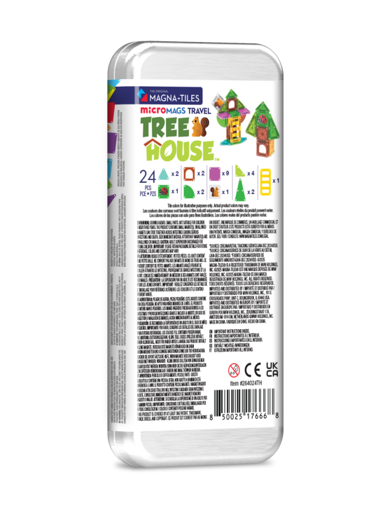 MAGNA-TILES - MAGNA-TILES Micromags Magneettinen rakennussarja Puumaja, 24 osaa | Stockmann - photo 2