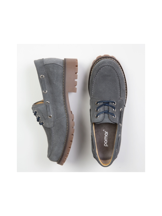 Pomar - RENTUKKA Zero Waste purjehduskengät - GREY SUEDE/TAN SOLE | Stockmann - photo 6