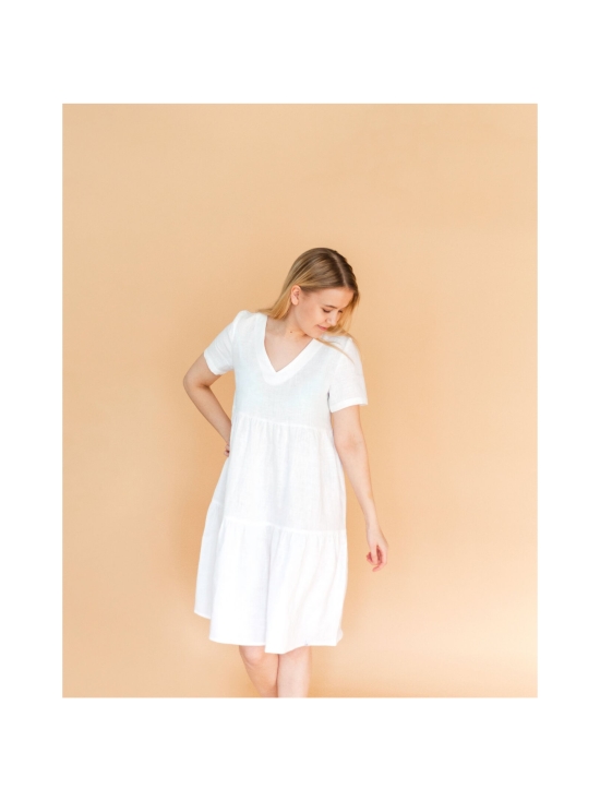 Nakoa - Pellava Kerrosmekko, Vanilla - VALKOINEN - photo 4 Nakoa - Pellava Kerrosmekko, Vanilla - VALKOINEN | Stockmann - photo 4