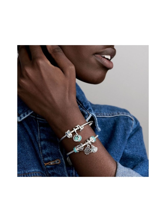 Pandora - Clover silver dangle with royal green, aqua green crystal and clear cubic zirconia Dazzling Clover 797906NRGMX | Stockmann - photo 4