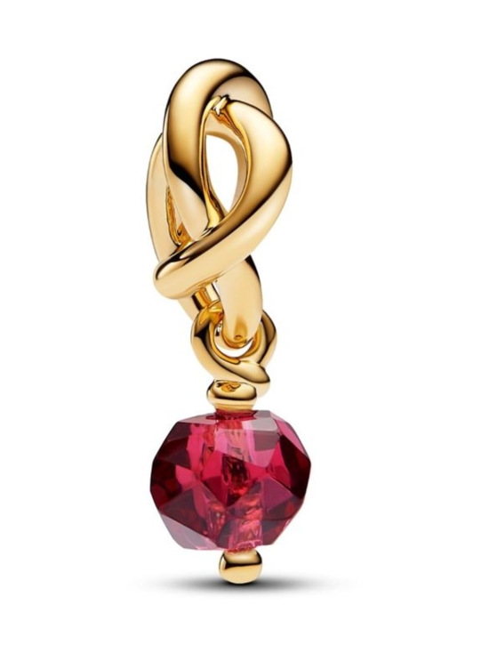 Pandora - 14k Gold-plated dangle with true red crystal | Stockmann - photo 3