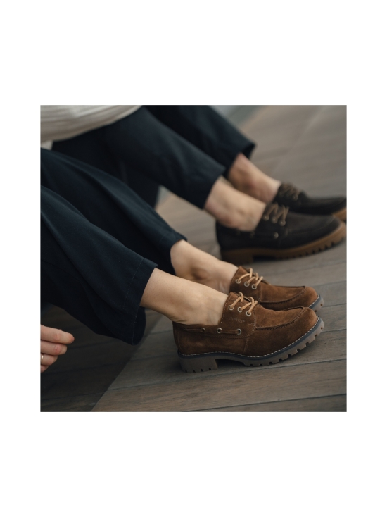 Pomar - RENTUKKA Zero Waste purjehduskengät - BROWN SUEDE/TAN SOLE | Stockmann - photo 10