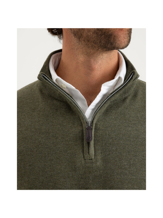 Berkeley - Brockton Halfzip -puuvillaneule - OLIIVINVIHREÄ | Stockmann - photo 3