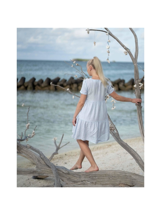 Nakoa - Pellava Kerrosmekko, Sky Blue - VAALEANSININEN | Stockmann - photo 8