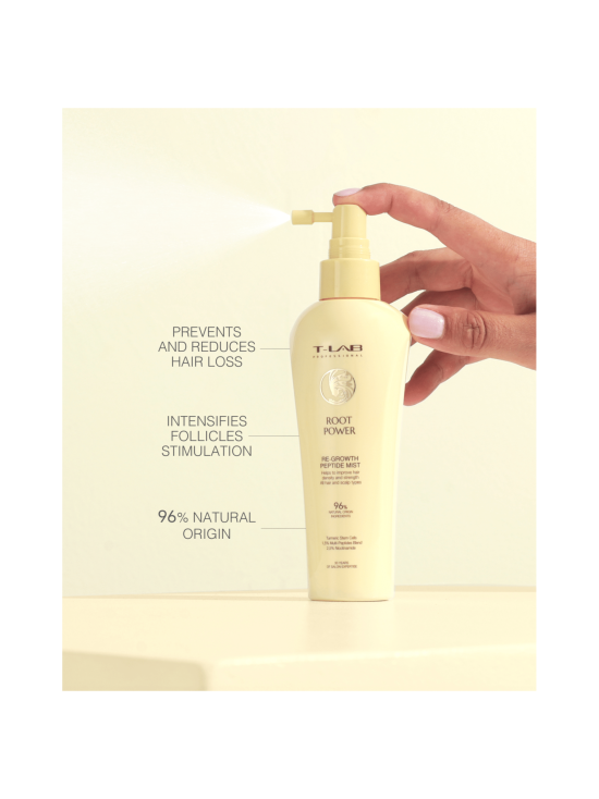 T-LAB Professional - Root Power Re-Growth Peptide Mist -hiusta vahvistava hoitosuihke kaikille hiustyypeille 150ml | Stockmann - photo 3