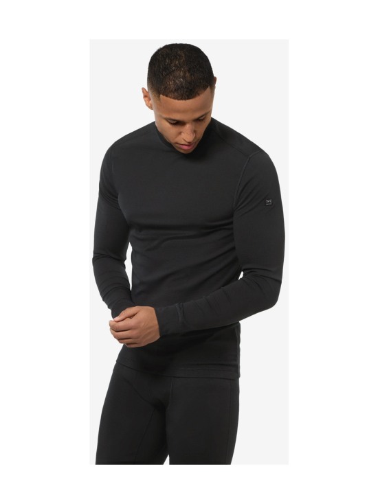 super.natural - Miesten Lux Base pitkähihainen merinovillainen kerrastopaita - JET BLACK | Stockmann - photo 1