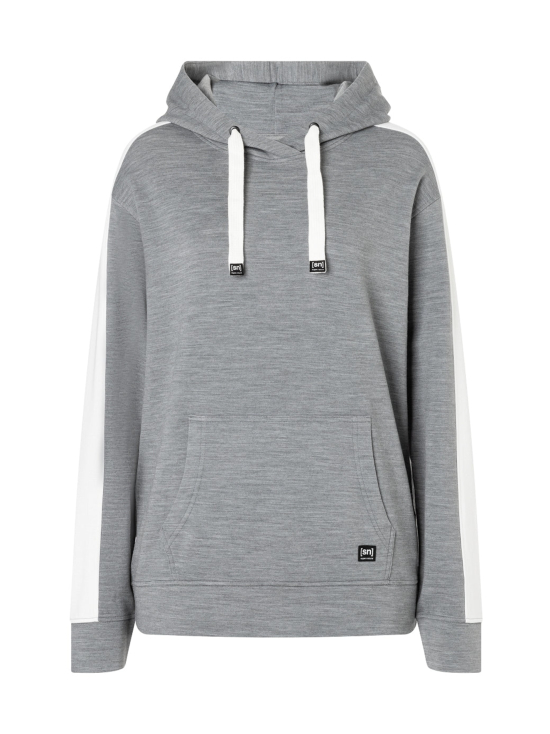 super.natural - Naisten Colorado merinovillainen huppari - CASHMERE GREY MELANGE/FRESH WH | Stockmann - photo 1