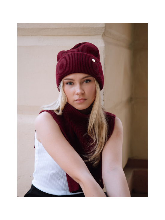 Nakoa - Merino Beanie, Burgundy - BURGUNDY (PUNAINEN) | Stockmann - photo 3