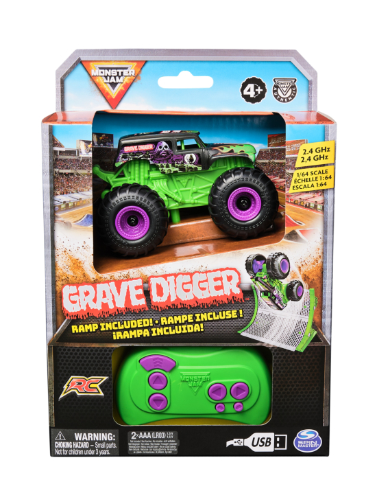 MONSTER JAM - MONSTER JAM Kauko-ohjattava monsteriauto Grave Digger, 9,9 cm, 1:64 | Stockmann - photo 1