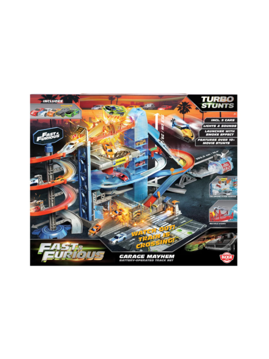 DICKIE TOYS - DICKIE TOYS leikkisetti Fast & Furious Mayhem -autotalli, 5 ajoneuvoa | Stockmann - photo 1