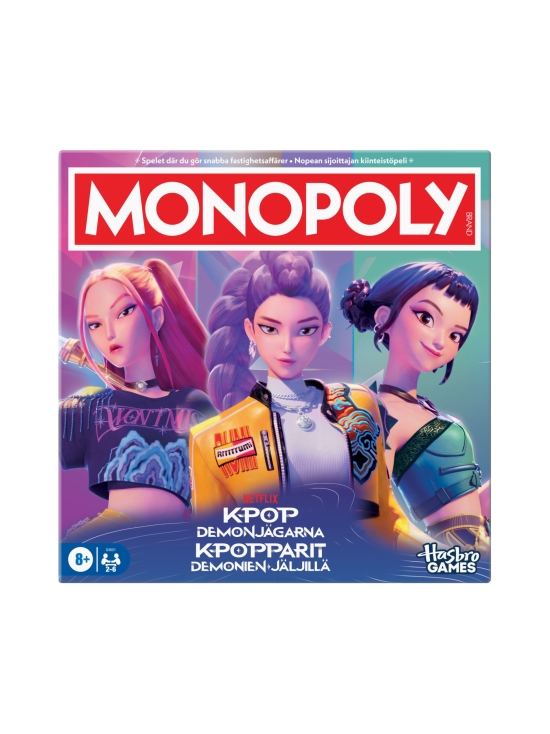 KPOP DEMON HUNTERS - MONOPOLY Lautapeli K-popparit demonien jäljillä (suomen- ja ruotsinkielinen) | Stockmann - photo 1