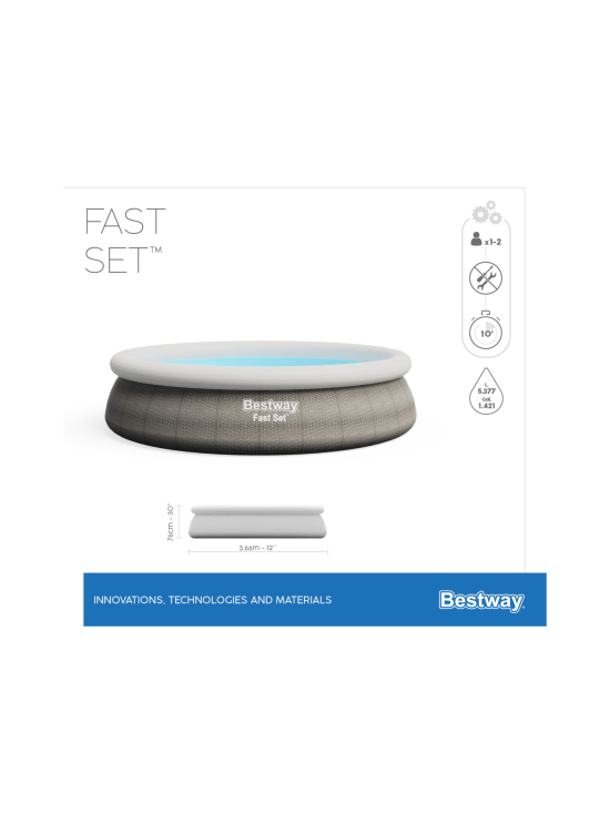 BESTWAY - BESTWAY Fast Set Gray Allassetti 3,66 m x 76 cm | Stockmann - photo 4