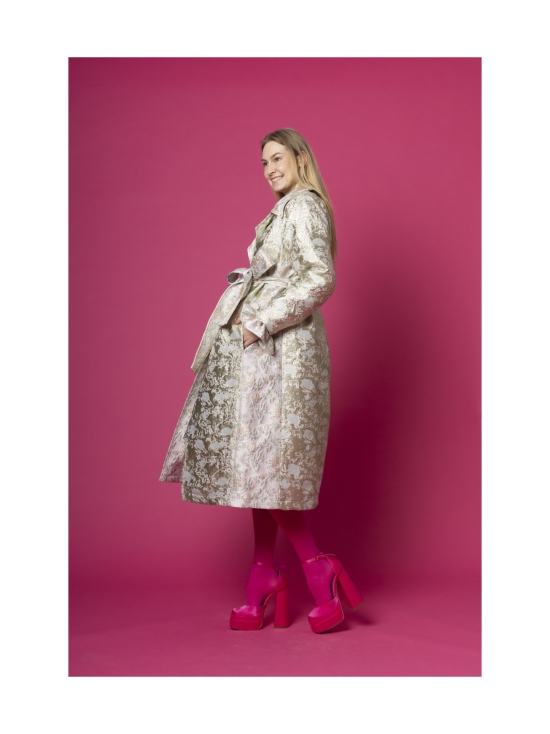 Miia Halmesmaa - BROKADITAKKI, VAALEANPUNAINEN MINTTU - VAALEANPUNAINEN | Stockmann - photo 6