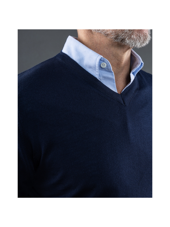 Berkeley - Wilton Merino V-neck -villaneule - NAVY | Stockmann - photo 3