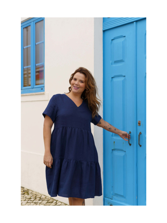 Nakoa - Pellava Kerrosmekko, Oxford Navy - OXFORD NAVY (TUMMANSININEN) | Stockmann - photo 4