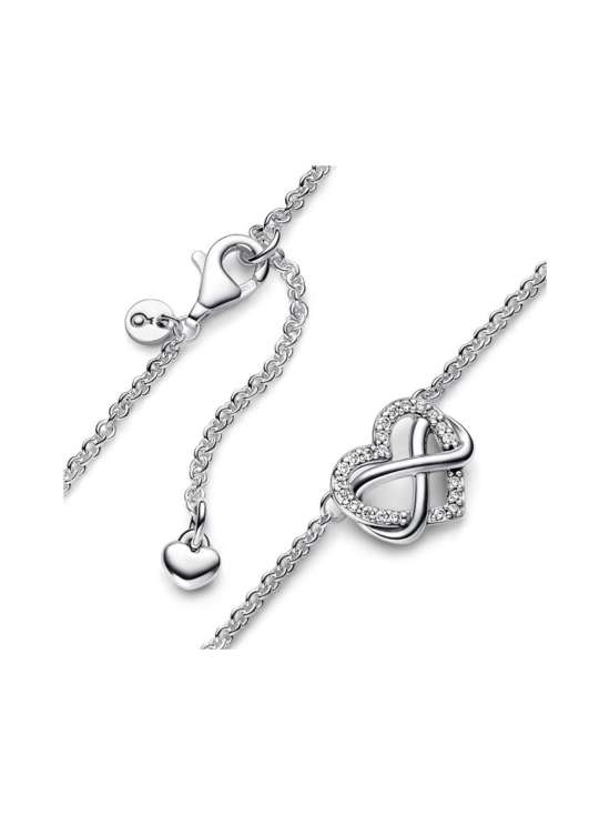 Pandora - Pandora Moments Sparkling Infinity Heart Sterling silver sydänkaulakoru 392666C01-50 | Stockmann - photo 1