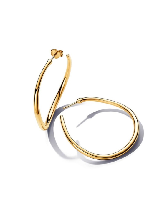 Pandora - Aaltoilevat avokorvarenkaat 42 mm 14k Gold-plated hoop earrings 14k Gold-plated unique metal blend    263299C00 | Stockmann - photo 2