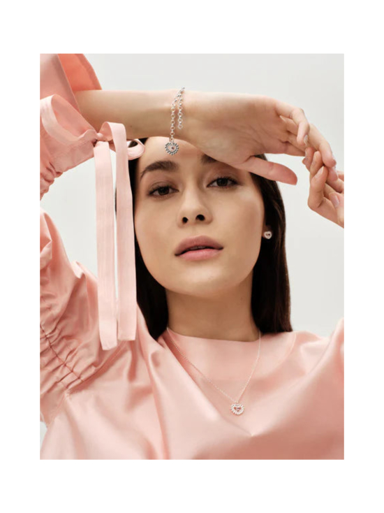 Kalevala - Roosa nauha 2025 Valoisa -korvakorut hopea pinkki zirkonia - 2669483JT | Stockmann - photo 1