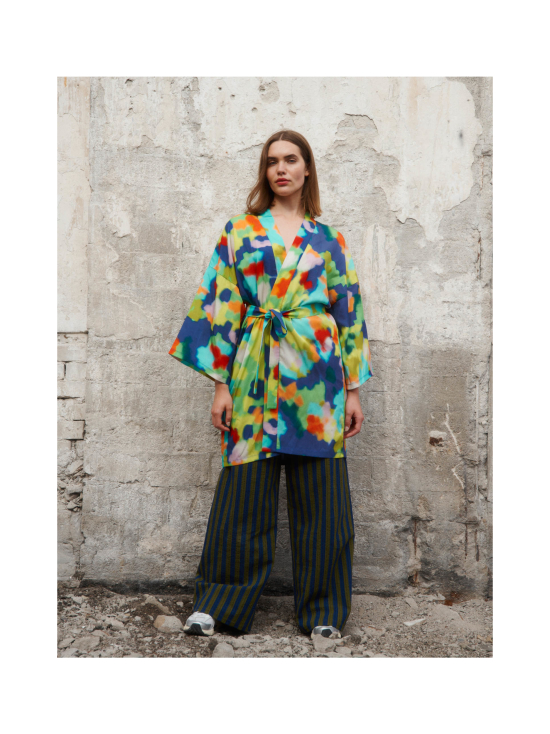 MAINIO - Stripy aikuisten seersucker-housut - SININEN | Stockmann - photo 6