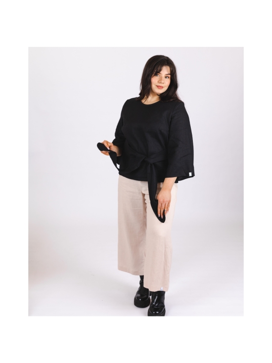 Nakoa - Culottes pellavahousut, Sandshell - SANDSHELL (NUDE) | Stockmann - photo 4