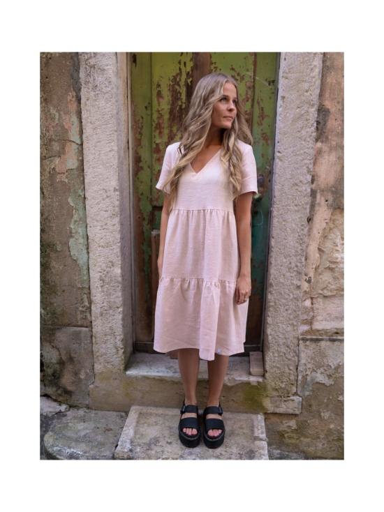 Nakoa - Pellava Kerrosmekko, Sandshell - SANDSHELL (NUDE) | Stockmann - photo 4