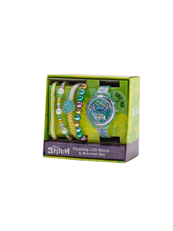 DISNEY STITCH - DISNEY STITCH Silikonirannekkeellinen digitaalinen kello & rannekoru -setti | Stockmann - photo 1