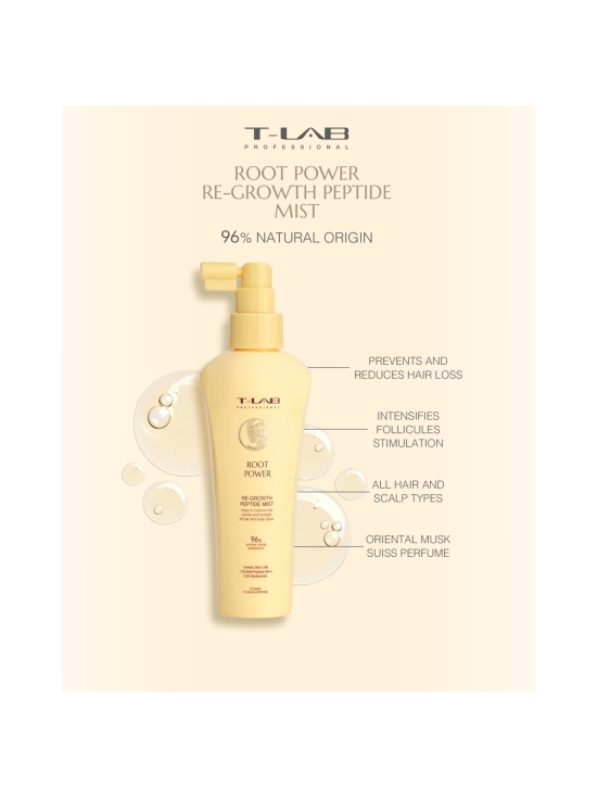 T-LAB Professional - Root Power Re-Growth Peptide Mist -hiusta vahvistava hoitosuihke kaikille hiustyypeille 150ml | Stockmann - photo 2