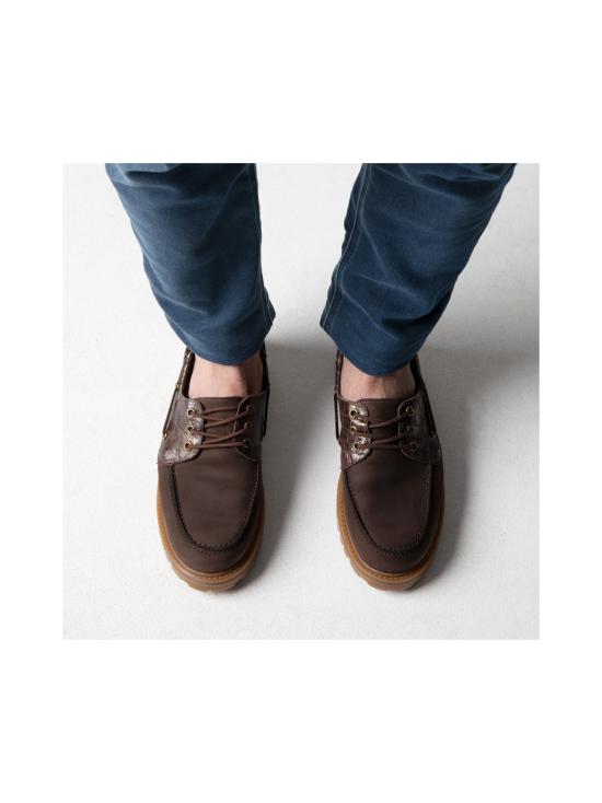 Pomar - SEILORI Zero Waste purjehduskengät - BROWN CROCO/BARK WAXY | Stockmann - photo 2