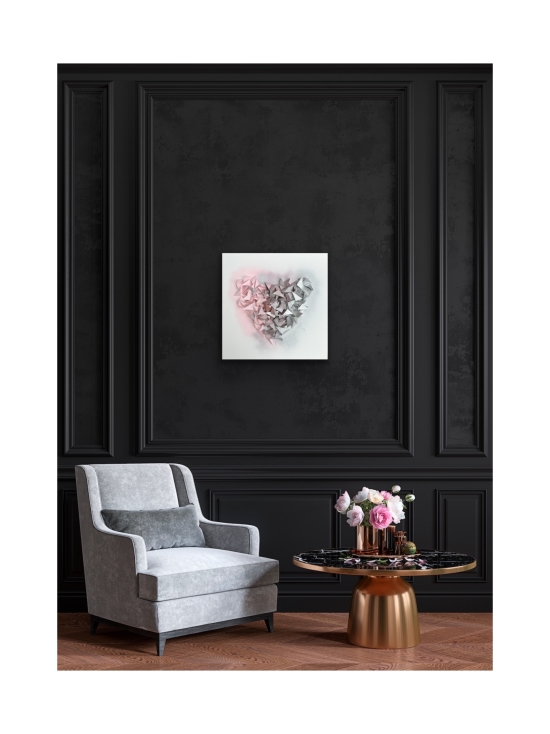 Annika Salmi Art - Metallic heart 60x60 akustiikkateos - photo 2 Annika Salmi Art - Metallic heart 60x60 akustiikkateos | Stockmann - photo 2
