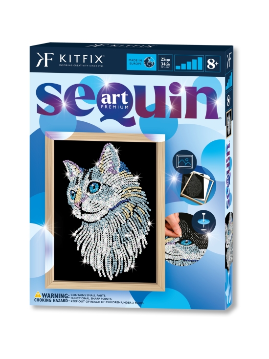 KITFIX - KITFIX Paljettimaalaus Blue Valkoinen kissa - photo 1 KITFIX - KITFIX Paljettimaalaus Blue Valkoinen kissa | Stockmann - photo 1