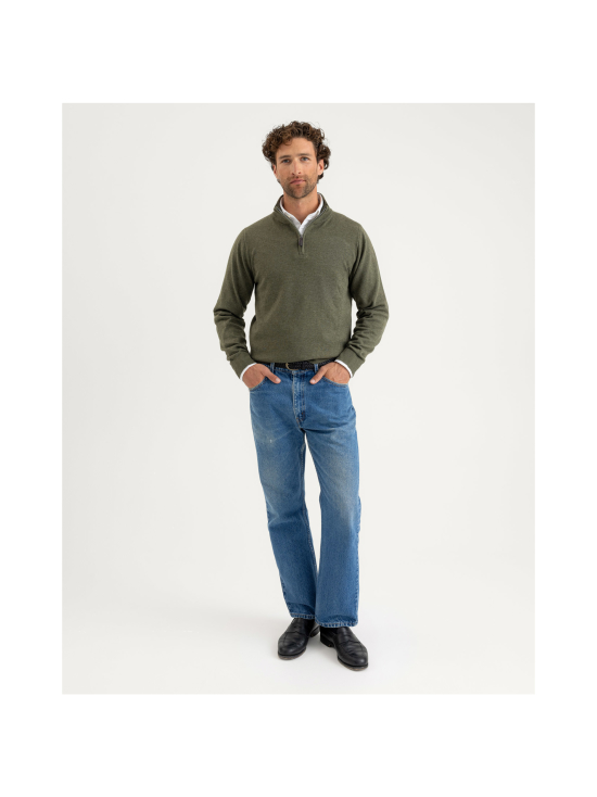 Berkeley - Brockton Halfzip -puuvillaneule - OLIIVINVIHREÄ | Stockmann - photo 4