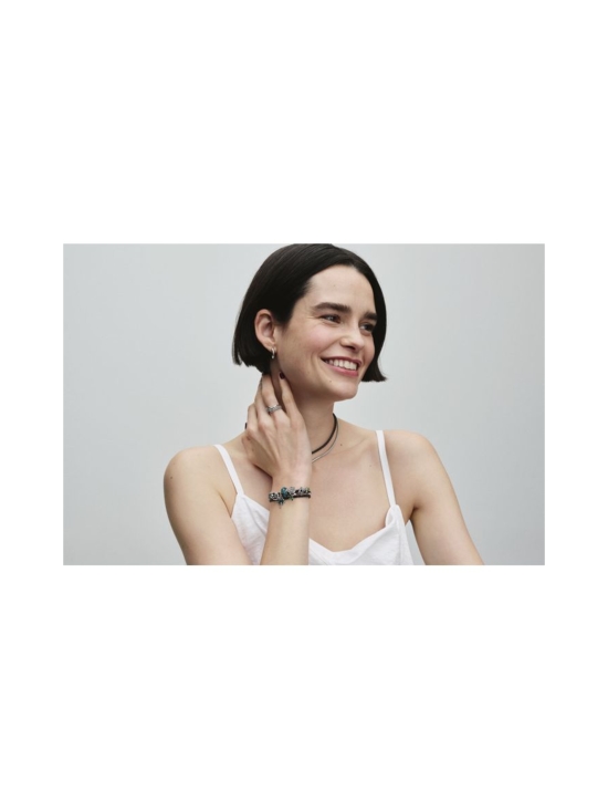 Pandora - Säihkyvä ruusu -hela Rose sterling silver charm with clear cubic zirconia and royal green crystal Sterling silver  Mixed stone Green 793201C01 | Stockmann - photo 8