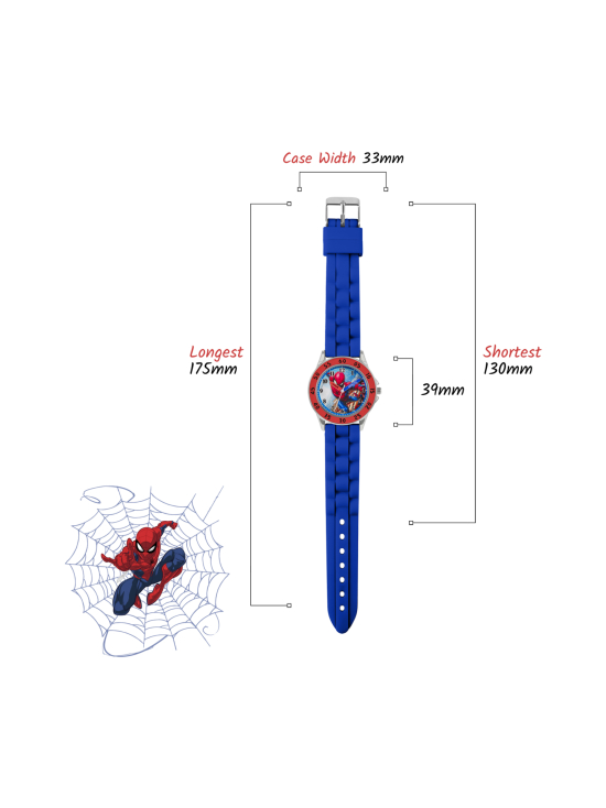 SPIDER-MAN - SPIDER-MAN Silikonirannekkeellinen kello Time Teacher | Stockmann - photo 3