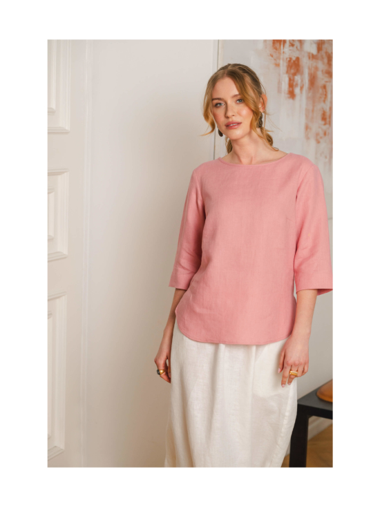 Nakoa - Classic Linen Blouse Pellavapaita, Powder Pink - POWDER PINK | Stockmann - photo 2